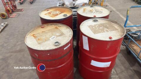 4 x 205l/45gal diesel drums - had single use of white diesel