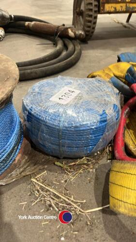Roll of blue rope