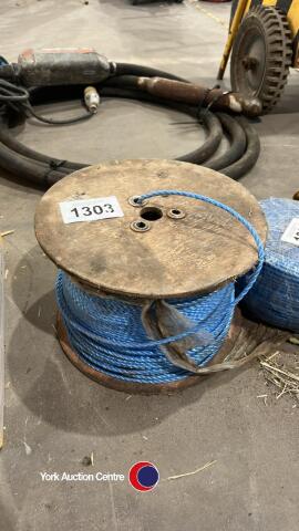 Roll of blue rope