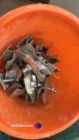 Bucket of Heras fencing jointing clips - 2