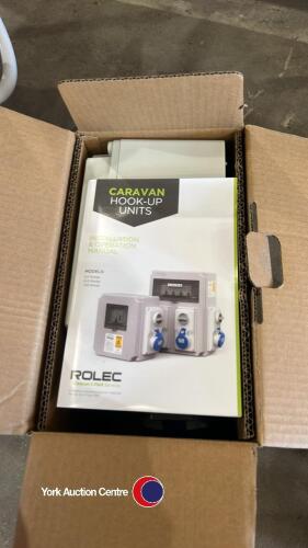 Rolec LSHU 32A interlocked 1 way caravan hook up point