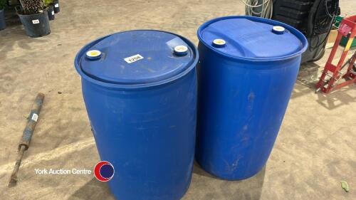 2 x 200L blue drums
