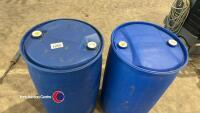 2 x 200L blue drums - 2