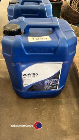 20/50 Smith and Allen motor oil, 20L, as new