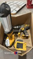 Box of Dewalt drills etc - 2