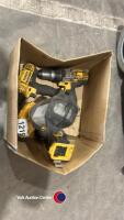 Box of Dewalt drills etc - 3