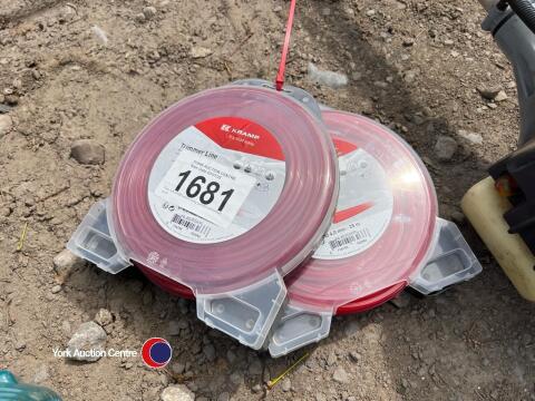 Two x 4 m/25 meter long garden strimmer cord