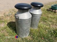 2 x milk churns as bar stools - 3