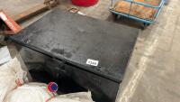 Metal storage/tool box with built in tray and removable tray