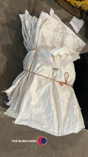 50 x white hessian sacks, used