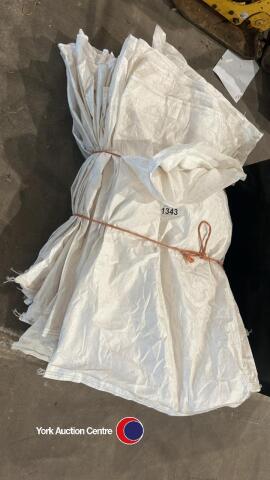 50 x white hessian sacks, used