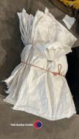 50 x white hessian sacks, used