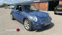 2005 Mini Cooper convertible 1.6 in blue - petrol - LN55 XEW - 6 former keepers - HPi clear - MOT 30.1.26 201116 miles - V5 in office - matching convertible hood, new discs and pads all round