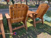 2 x garden chairs with side table - 4