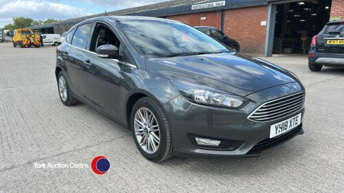 2018 Ford Focus 1.0 Zetec edition 5 door hatch, YH18XTE, 81000 miles, full service history, 1 owner from new, MOT 7.4.2026, 2 keys, HPi clear, petrol, V5 in office