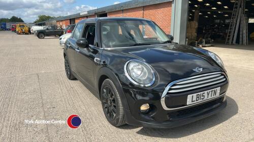 2015 Mini Cooper D Auto, LB15 YTN, 5 door, 82995 miles, MOT 2.2.26, new front & rear brake discs & pads, change 2000 miles ago, £20 road tax, 2 keys, diesel, 3 former keepers, HPi clear, V5 in office