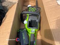Greenworks 16in electric chainsaw with battery and charger, gwo - 2