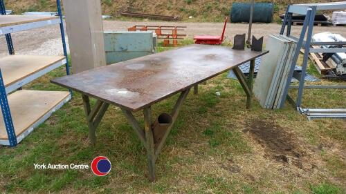 Heavy duty workbench 8ft x 4ft 30mm thick steel top