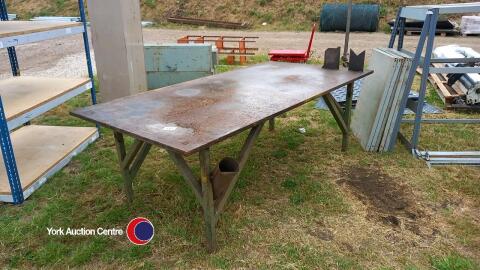 Heavy duty workbench 8ft x 4ft 30mm thick steel top