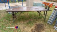 Heavy duty workbench 8ft x 4ft 30mm thick steel top - 2
