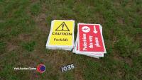 Building site warning signs various - 3