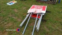 Building site warning signs various - 2