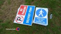 Building site warning signs various - 2