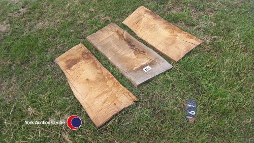 3 x oak slabs