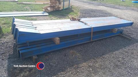 Portal shed frame steelwork, 4 bay, 26ft wide, 12ft to eaves height