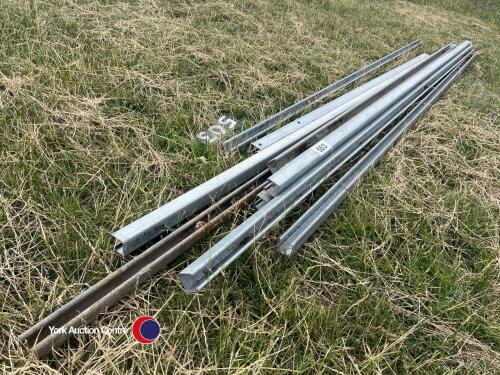 80ft galvanised steel door tracking