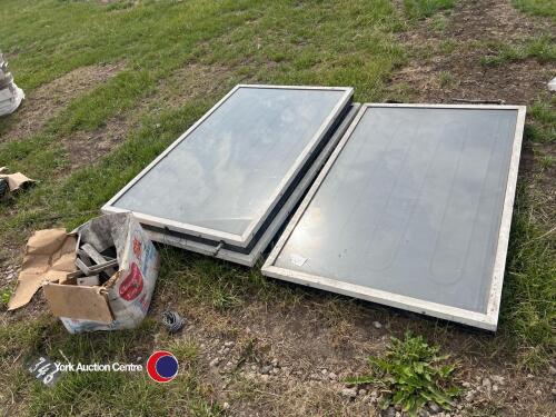 3 solar water heating panels