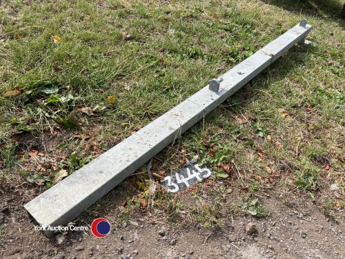 Galvanised gate post