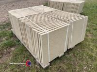 Pallet of 70 Buff paving slabs, 450mm x 450mm - 2