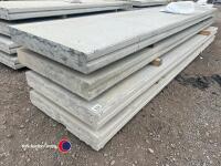 4no 5m x 1m x 150mm pre-stressed concrete panels with fixing clamps and lifting loops - 2