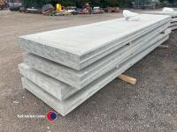 4no 5m x 1m x 150mm pre-stressed concrete panels with fixing clamps and lifting loops - 2