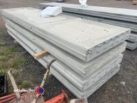4no 3670mm x 1m x 150mm pre-stressed concrete panels with fixing clamps and lifting loops - 2