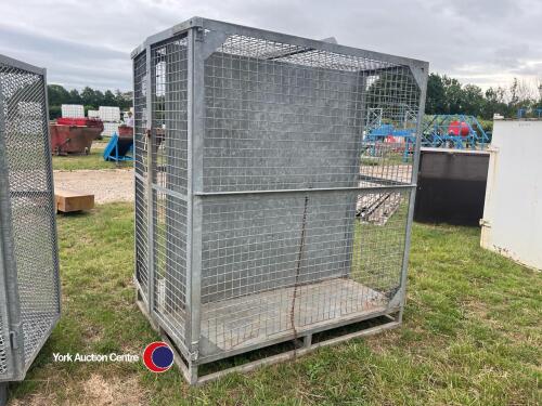 Large heavy duty galvanised storage security cage