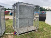Large heavy duty galvanised storage security cage