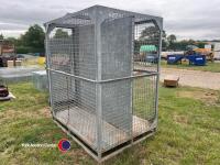 Large heavy duty galvanised storage security cage - 2