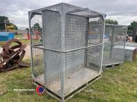 Large heavy duty galvanised storage security cage - 3
