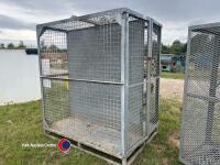 Large heavy duty galvanised storage security cage - 4