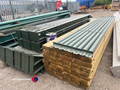 60 x 40 x 15ft portal framed steel building, 4 x 15ft bays, timber purlins spaced for fibre cement or steel roofing, 8no wind braces and all connection bolts
