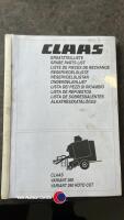 Claas Variant 260 baler, control box and manuals in office, 2004 - 6