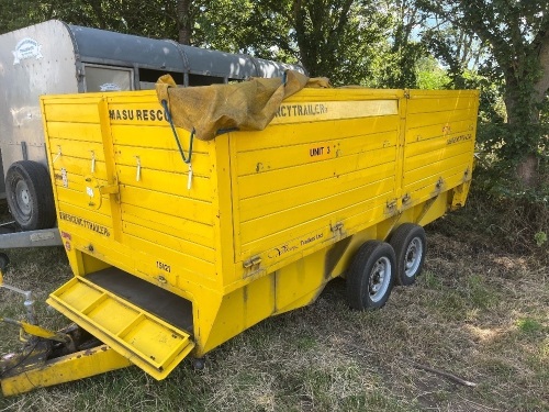 Viking yellow dropside trailer
