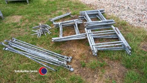 Full scaffold tower with fixings