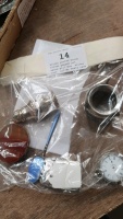 Silver pocket watch, silver pepper pot, agate pill box, silver salt, silver Vesta case, silver enamel spoon