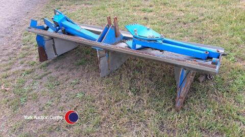 Potato planter ridging hood c/w brackets. Stainless steel
