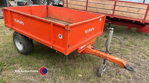 Kubota 1.5T tipping trailer VGC