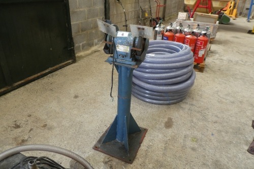 Pedestal single phase twin grinder