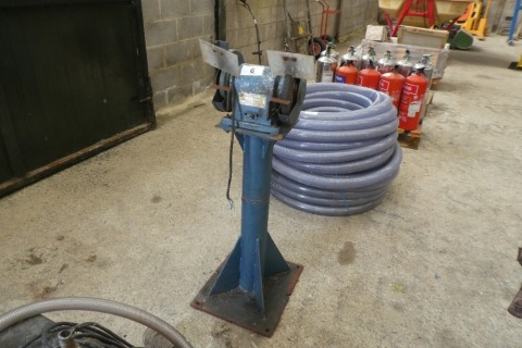 Pedestal single phase twin grinder
